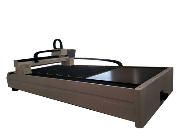 peiriant torri laser ffibr metel plât / tiwb bwrdd gweithio sengl